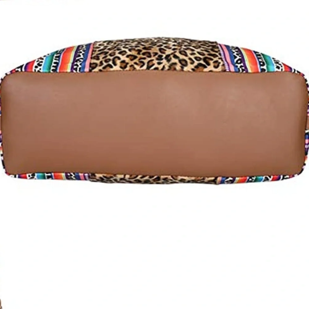 New Leopard And Aztec Print Weekender/Duffle Bag With Shoulder Strap - Picture 10 of 10